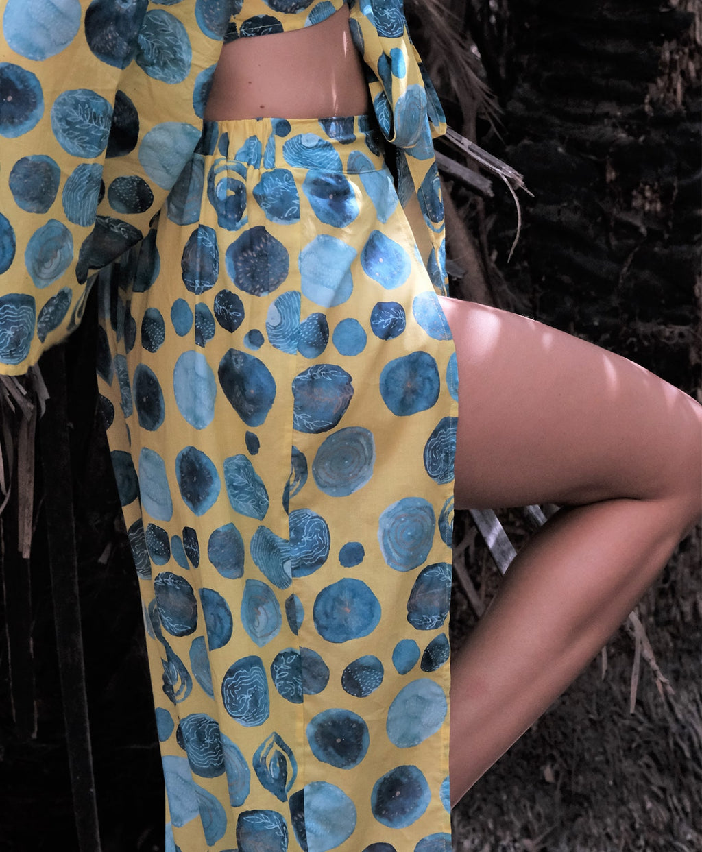 Amarillo Cera Pantolon