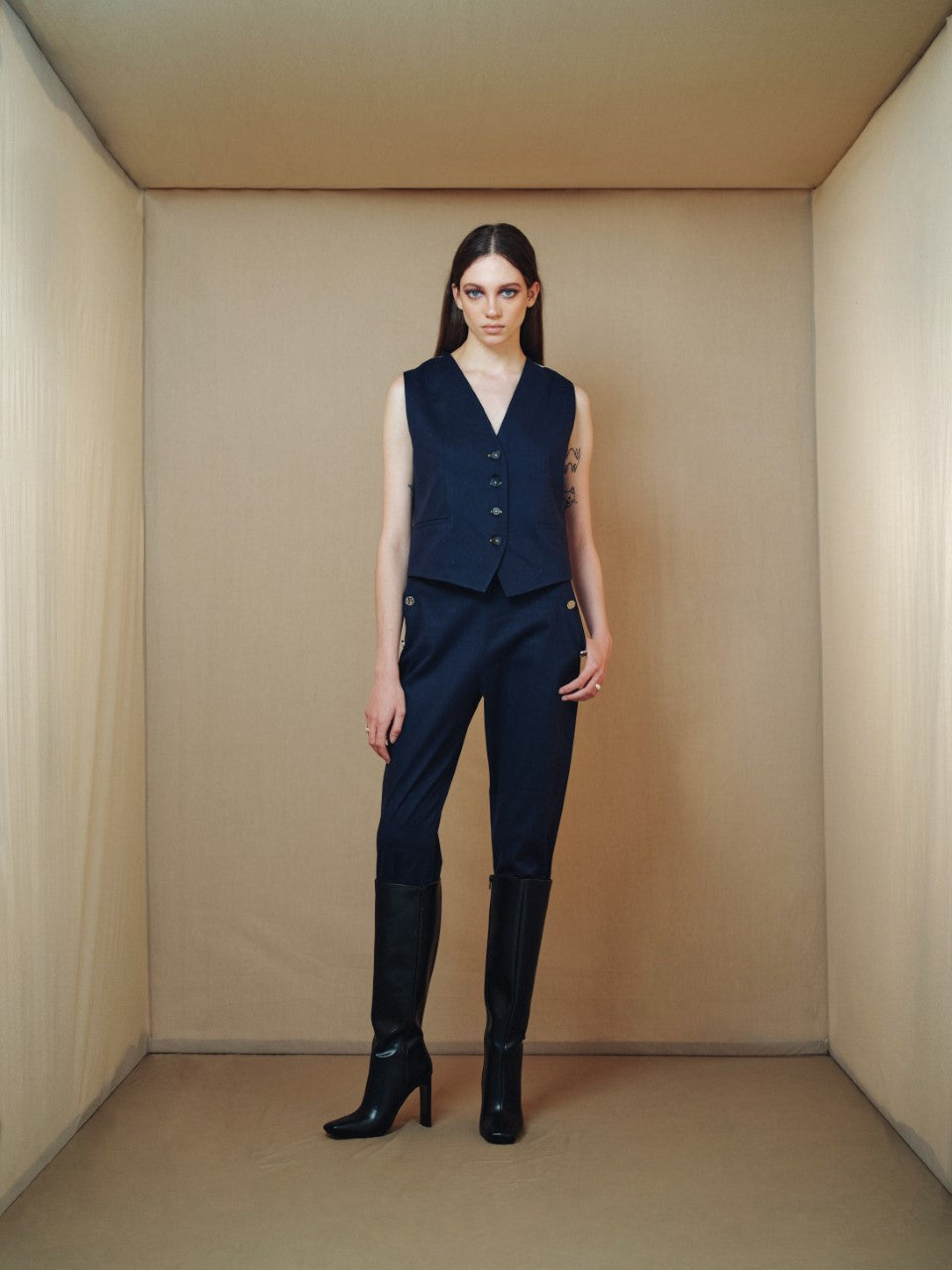 Navy Blue- Sdyney Map Yelek