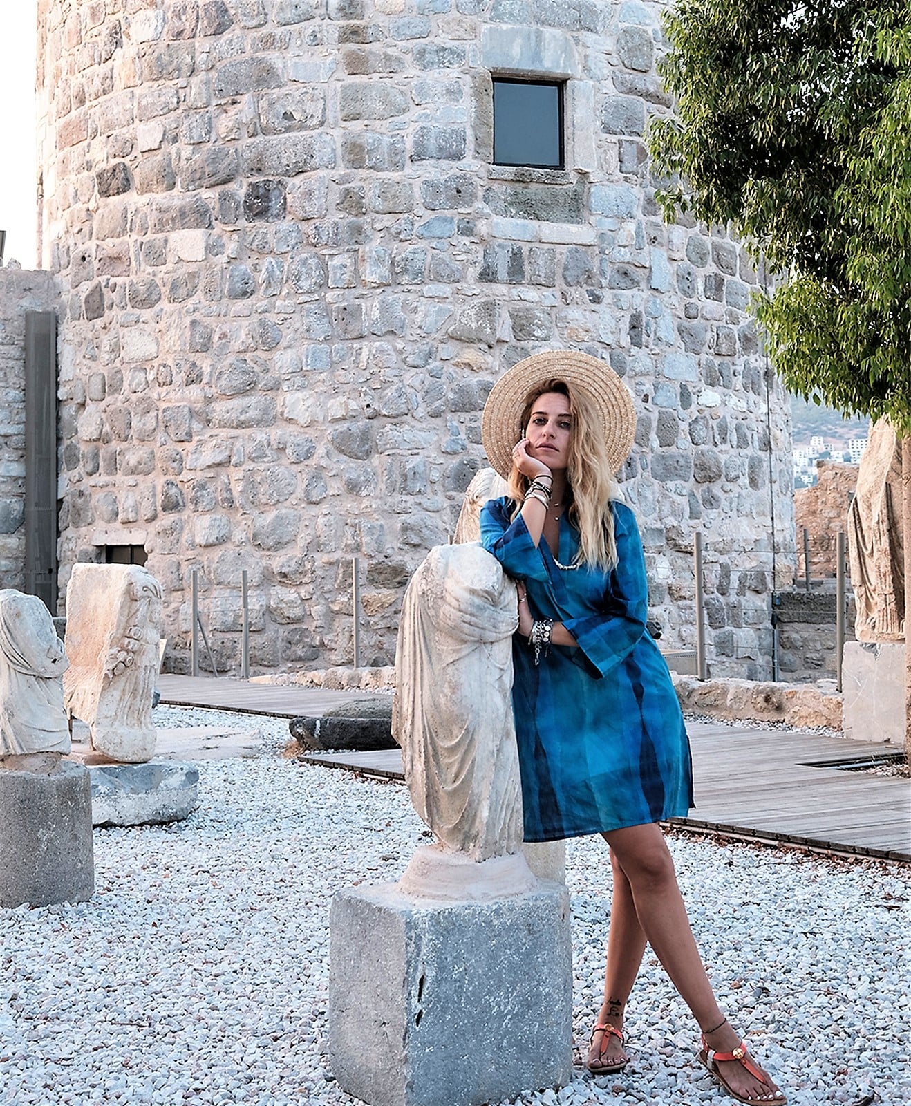 Ocean Horizon Kısa Kaftan