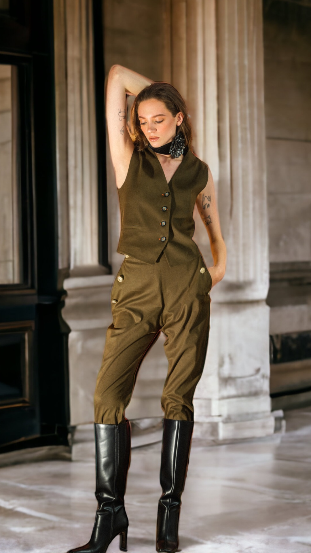 Olive Green Pantolon